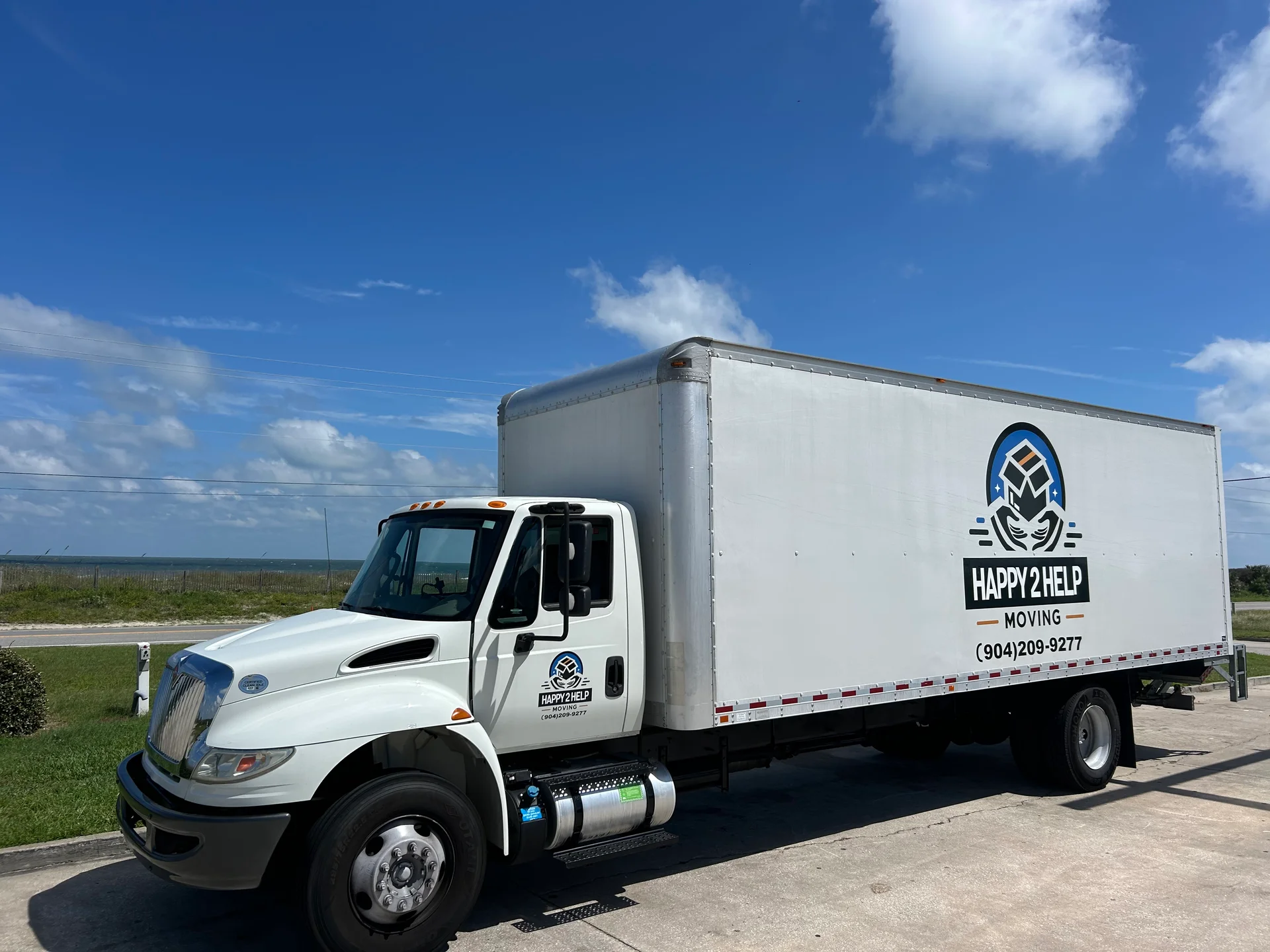 Happy 2 Help Moving branded box truck — (904) 209-9277, Northeast Florida